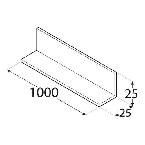 PKR 6A 25 x 2 x 1000 mm