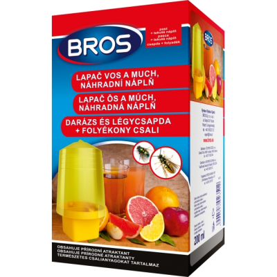 Lapač BROS na vosy, sršně a mouchy + náhradní náplň 200ml