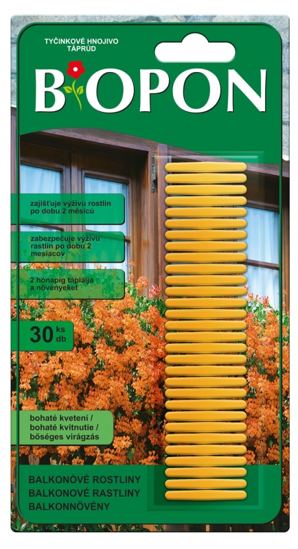 Hnojivo BOPON tyčinkové balkónové rostliny 30ks