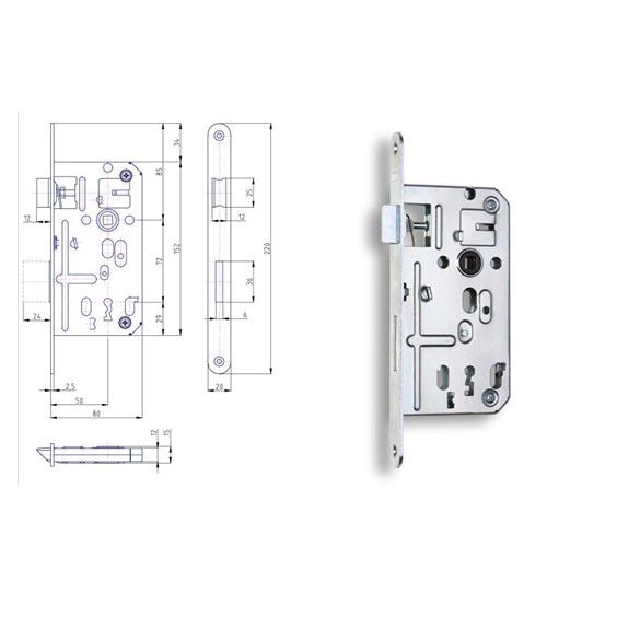 HOBES Zámek K134C P-L  ZNbal.1.