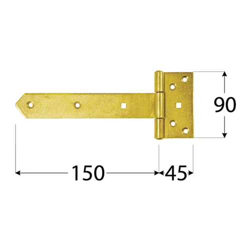 Závěs brankový 150x45x90x34x3,0 mm