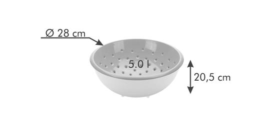 Cedník s mísou VITAMINO 28 cm, 5.0 l