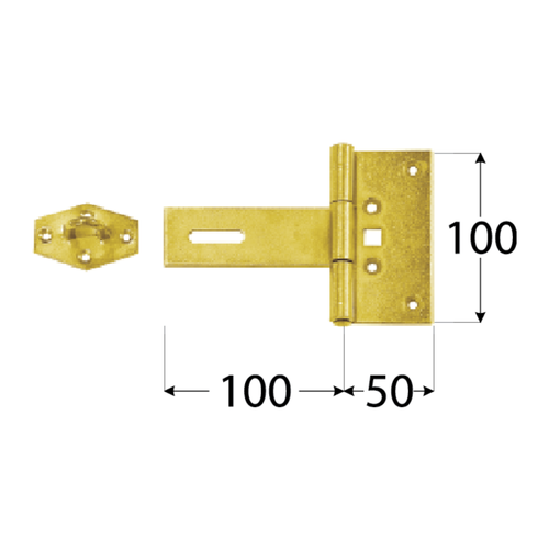 Závěs zamykací brankový 150x100x2,0 mm