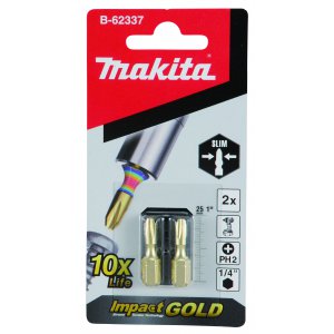 Makita tenký torzní bit PH2-25mm 2pcs