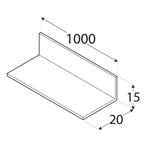 PKN 3A 20 x 15 x 2 x 1000 mm