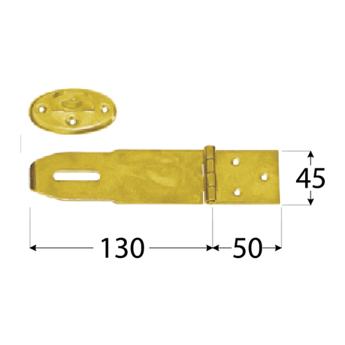 Závěs zamykací krytý 180x45x2,0 mm